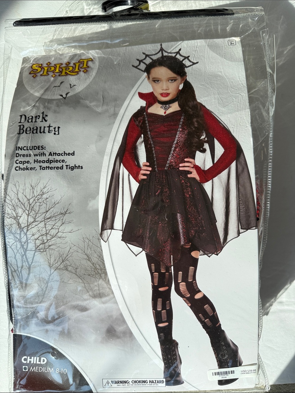 Spirit Dark Beauty Kids Costume - Red and Black